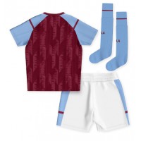 Aston Villa Fotballklær Hjemmedraktsett Barn 2023-24 Kortermet (+ korte bukser)
